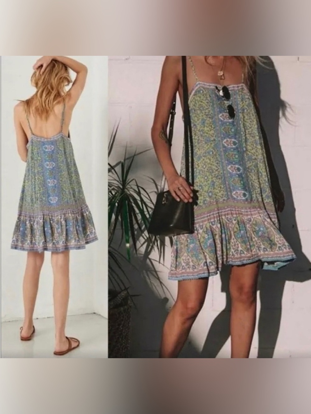 Spell & The Gypsy Jasmine Strappy Mini Dress - size M